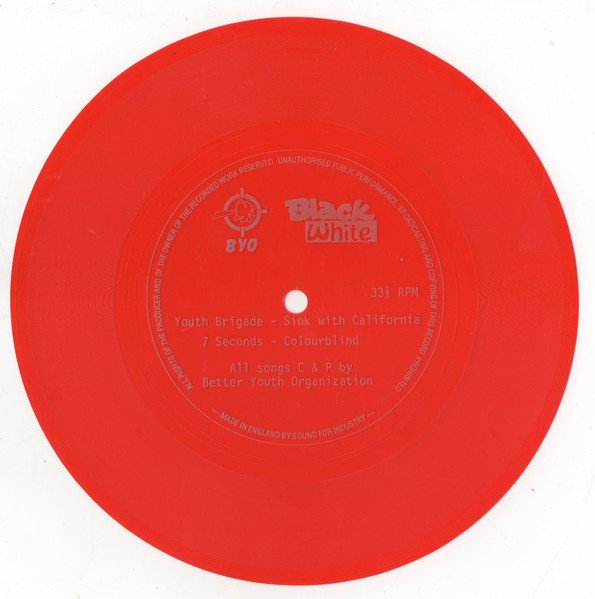 Youth Brigade / 7 Seconds | Sink With California / Colourblind (7 Inch Flexi-disc Red)